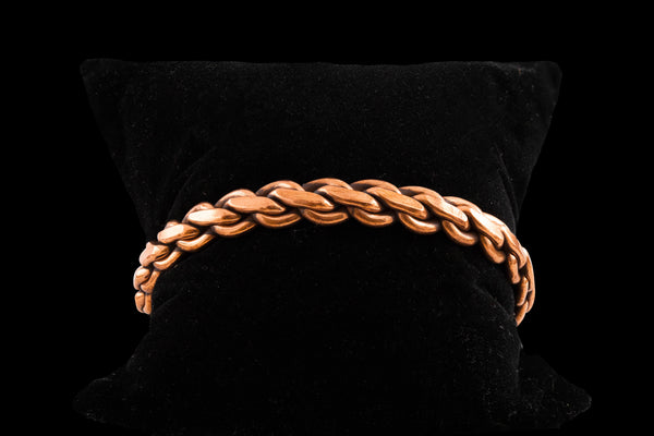 Copper Braided Bracelet with Magnets