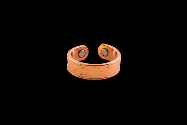 christian fish symbol lunate sigma ichthys ring made of copper
