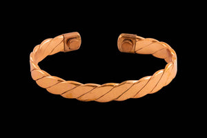 Copper Flat Braided Bracelet with Magnets